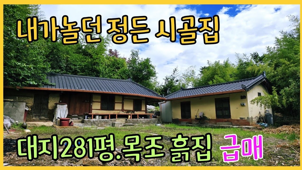 1711 (급매1억) 💰 1억으로 281평 대지+흙집을?! 포항 부동산 마지막 기회!
