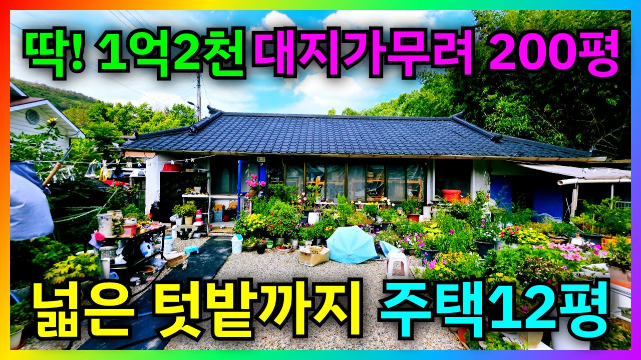 🔥1억 2천만원! 대지 199평 포함 포항 흥해 농가주택, 평당 60만원 꼴!