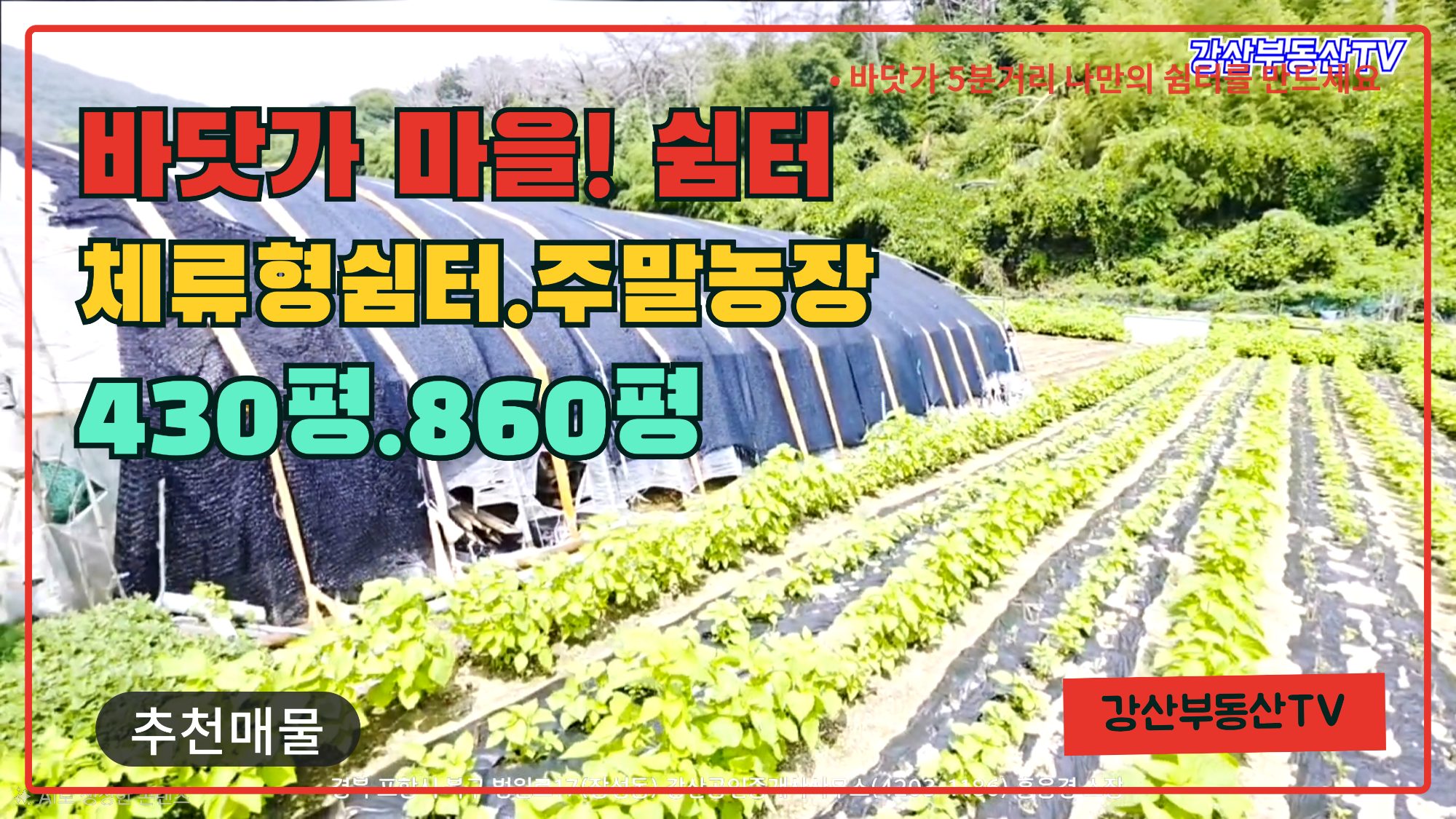 1874 귀농·귀촌 희망한다면? 포항 계원리억대 주말농장, 전기·지하수 완비
