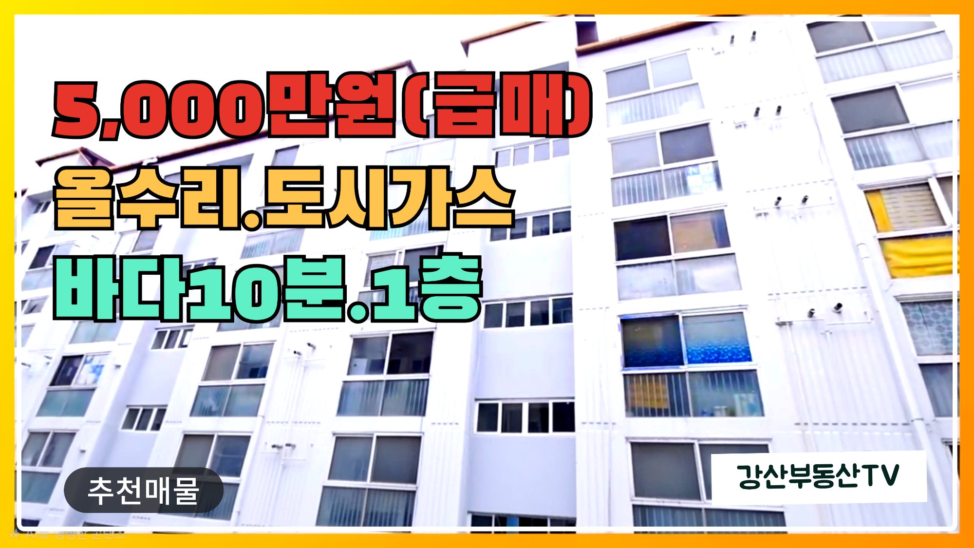 1875 (5,000만원) 포항 올수리 21평아파트 바다10분 세컨하우스 추천