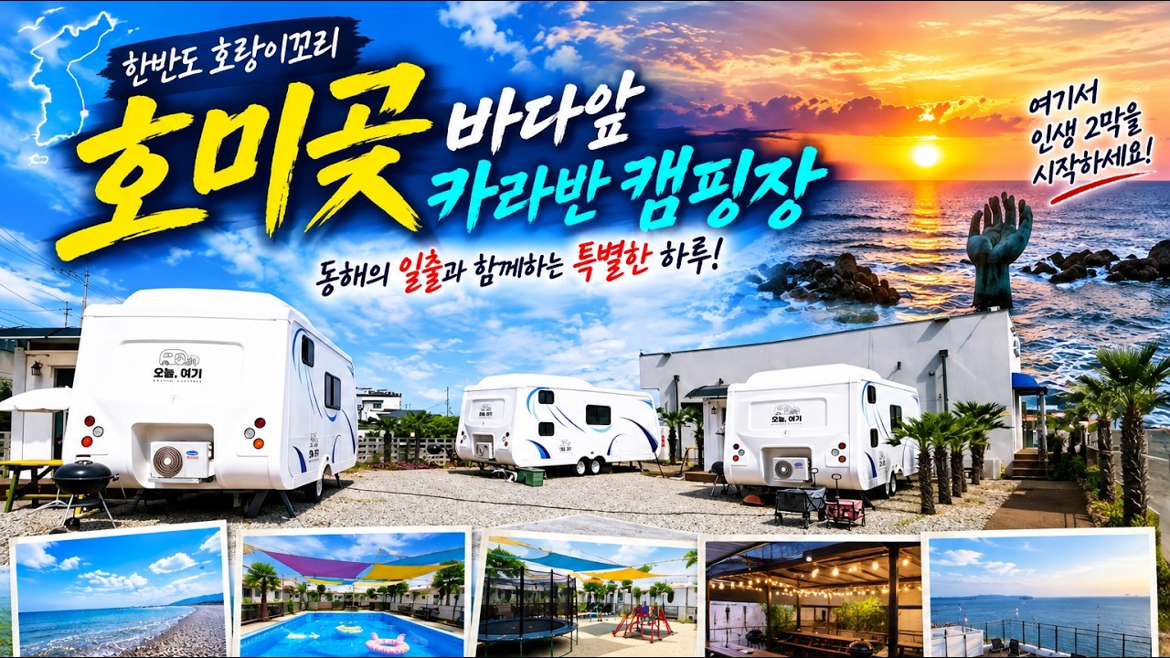 1883 이색적인 카라반 캠핑장, 바닷가 풀빌라/펜션과 다른 특별함의 비결은?
